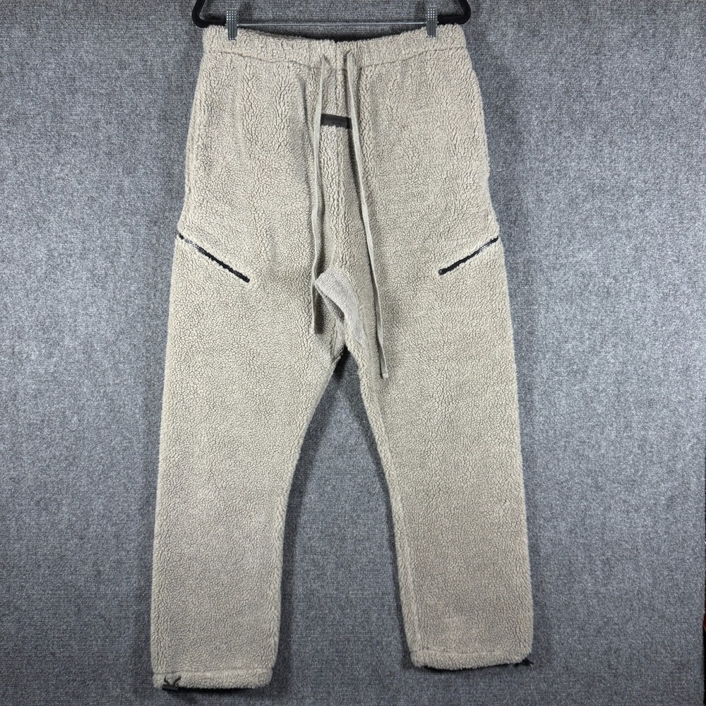 Fear Of God Essentials Polar Fleece Pant Dark Oatmeal Mens Size Large